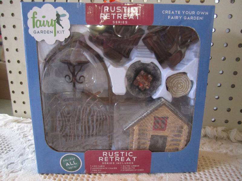 lot 44 image: Fairy Garden Kit Rustic Retreat Ser...