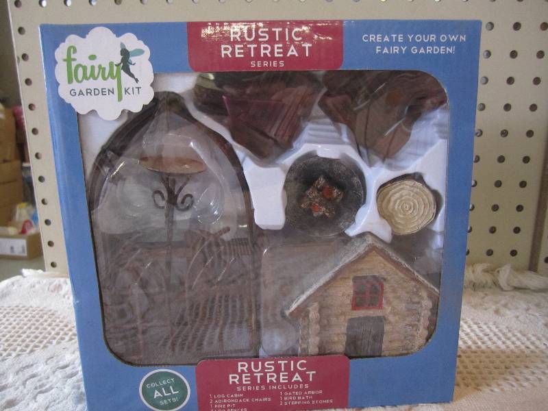 lot 45 image: Fairy Garden Kit Rustic Retreat Ser...