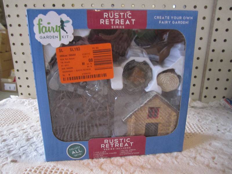 lot 46 image: Fairy Garden Kit Rustic Retreat Ser...