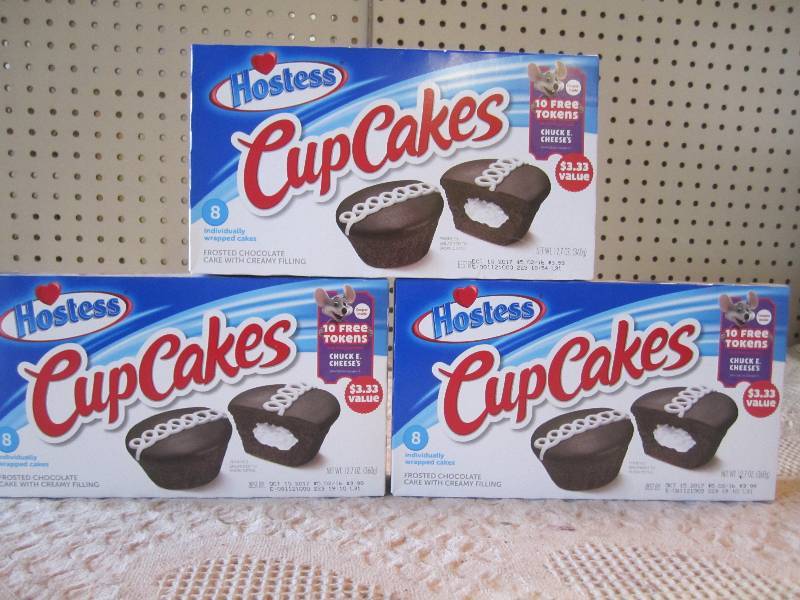 lot 58 image: 3 Boxes Hostess Cup Cakes Best by O...