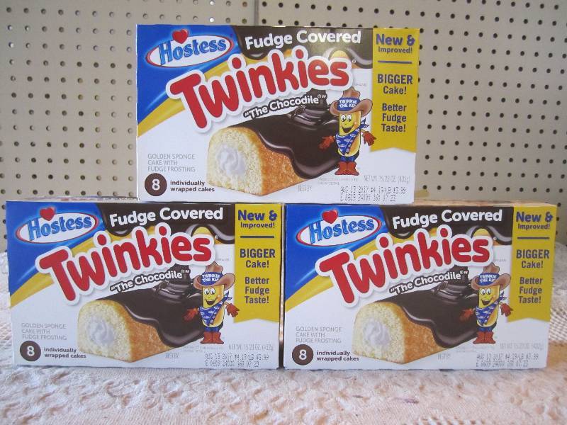 lot 60 image: 3 Boxes Hostess Fudge Covered Twink...