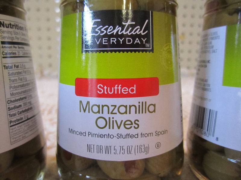 lot 67 image: Lot of 5 Jars Stuffed Manzanilla Ol...