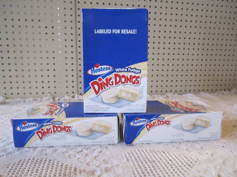lot 111 image: 3 Boxes Hostess White Fudge Ding Do...