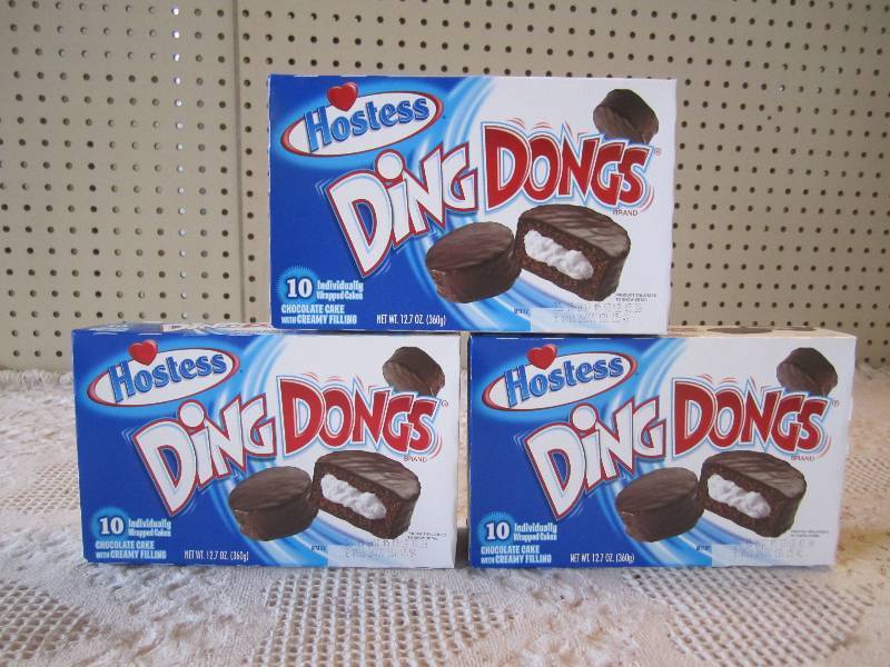 lot 115 image: 3 Boxes Hostess Ding Dongs Best by ...