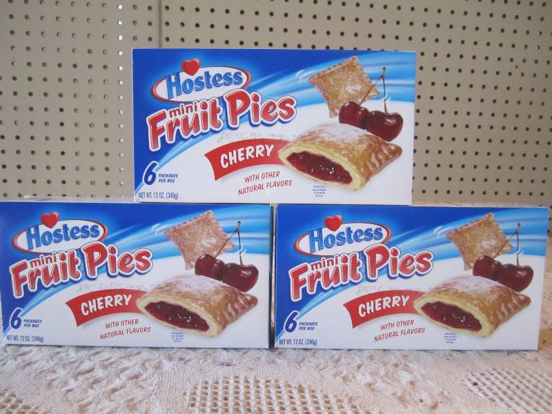 lot 119 image: 3 Boxes Hostess Mini Fruit Pies Che...