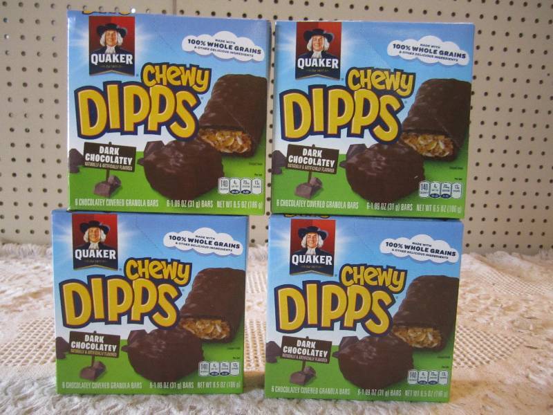 lot 123 image: 4 Boxes Chewy Dipps Dark Chocolate ...