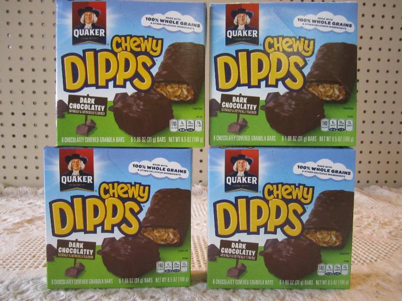 lot 126 image: 4 Boxes Chewy Dipps Dark Chocolate ...