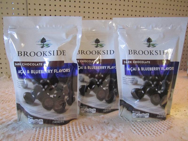 lot 138 image: 3 Bags Brookside Dark Chocolate Cov...