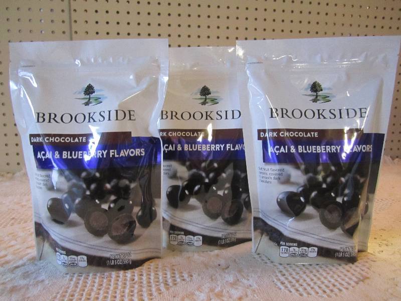 lot 140 image: 3 Bags Brookside Dark Chocolate Cov...