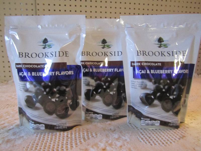 lot 141 image: 3 Bags Brookside Dark Chocolate Cov...