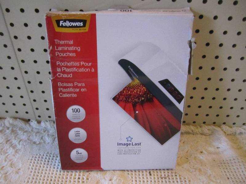 lot 217 image: Box of 100 Thermal Laminating Pouch...