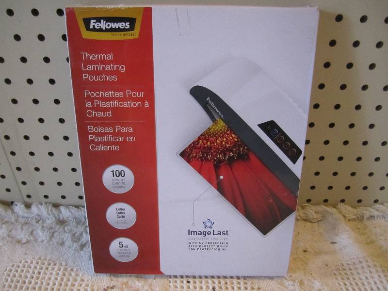 lot 218 image: Box of 100 Thermal Laminating Pouch...