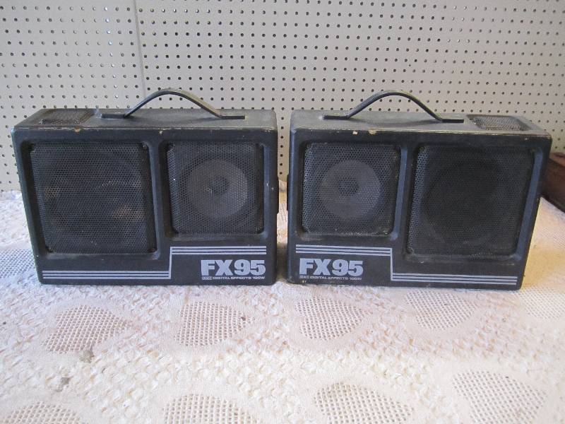 lot 228 image: Pair of 100 Watt 3-Way Box Speakers...