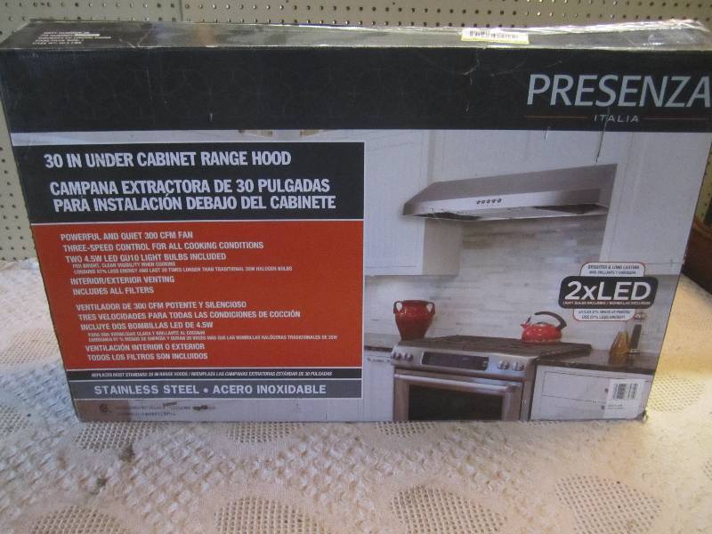 lot 241 image: 30 Inch Under Cabinet Range Hood St...