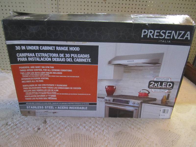 lot 242 image: 30 Inch Under Cabinet Range Hood St...