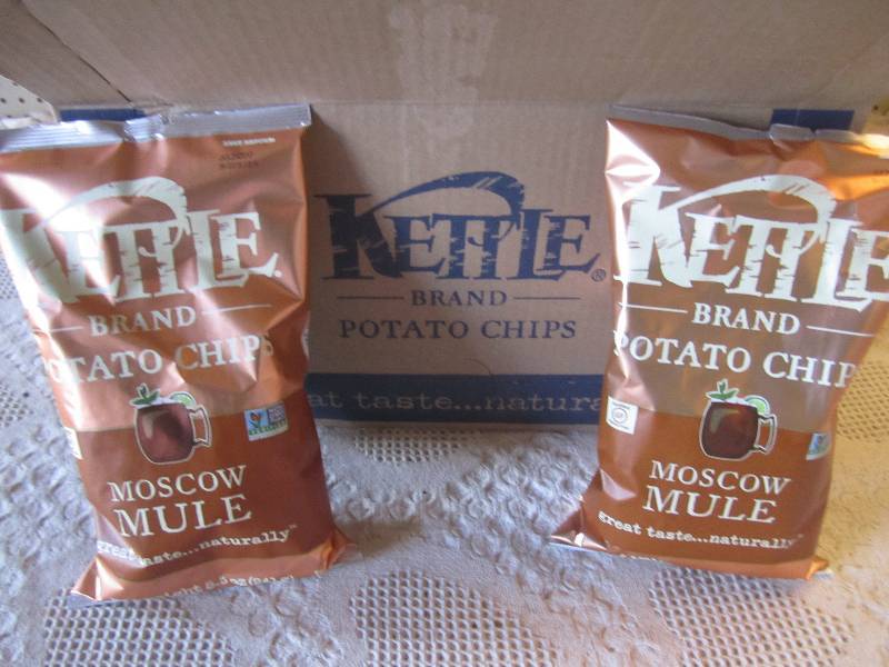 lot 254 image: Case of 12 Bags Kettle Brand Potato...