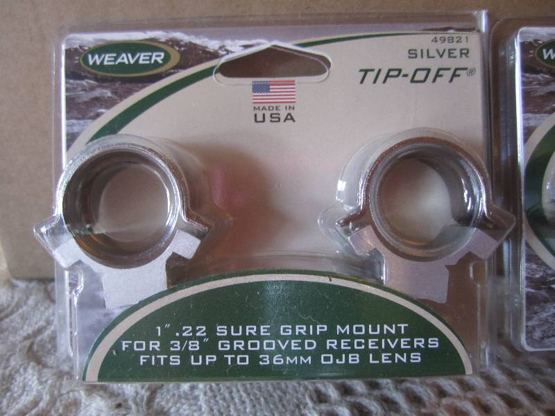 lot 281 image: Lot of 3 New Scope Mount Sets Silve...