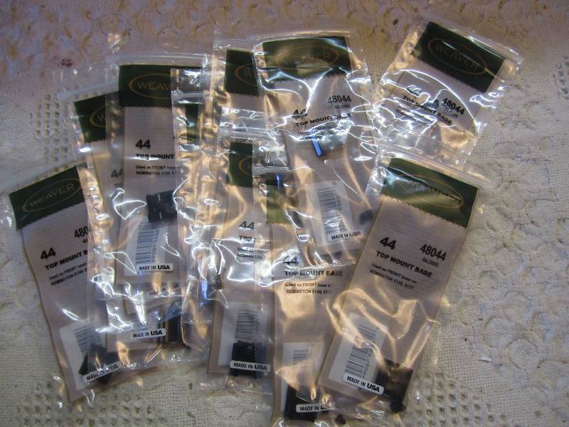 lot 292 image: Lot of 12 Weaver Scope Top Mount Ba...