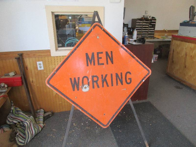 lot 85 image: Men Working Sign