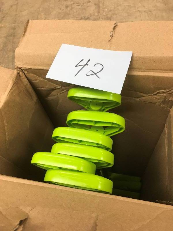 lot 42 image: Childs Snow shovel Lime Lot of 6 open box never used