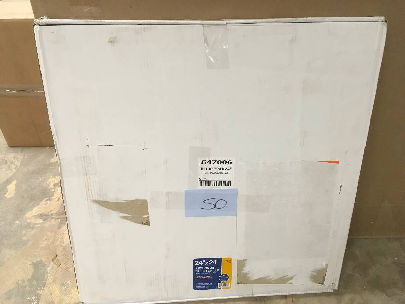 lot 50 image: TruAir 24 in. x 4 in. White Return Air Filter Grille open box never used