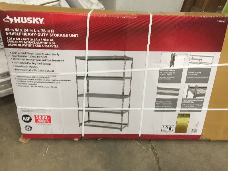 Husky 48 in. W x 24 in. L x 78 in. H 5Shelf HeavyDuty Storage Unit