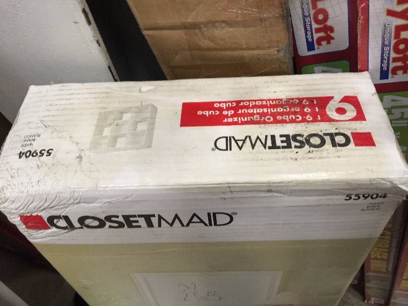 lot 73 image: ClosetMaid 9-Cube Organizer open box never used