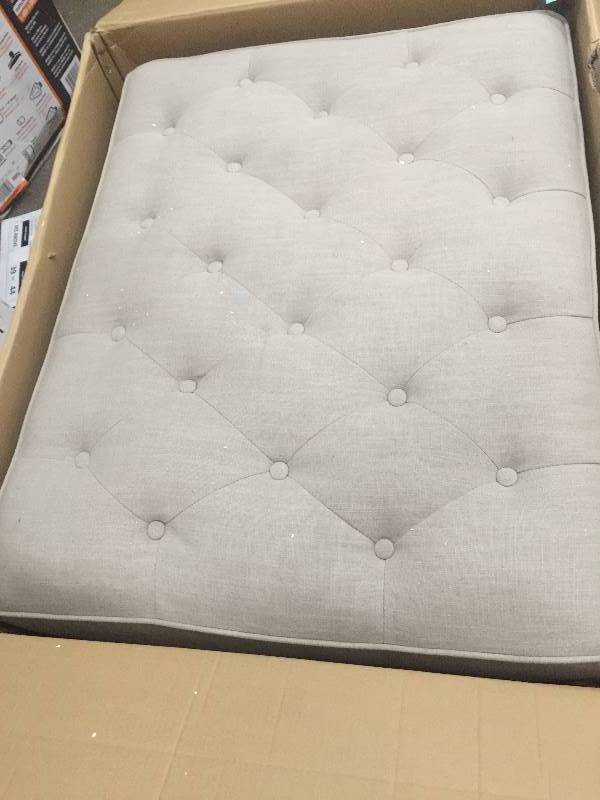 lot 83 image: Home Decorators Collection Gordon Natural Mobile Bench open box never used