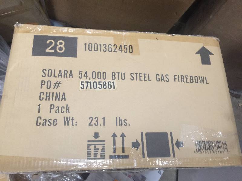 lot 98 image: Bond Solara Steel Gas Firebowl open box never used