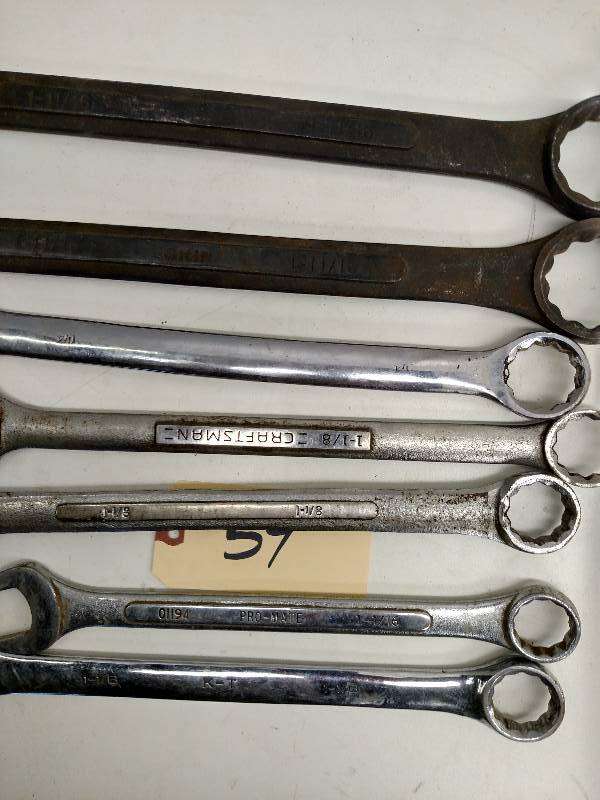 lot 59 image: (7) Asstd Wrenches...