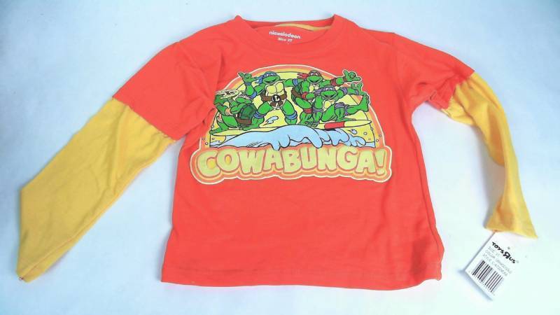 lot 2188 image: Childrens 8pc. Classic White & Teenage Mutant Ninja Turtles Shirts - Size 2T & 3T