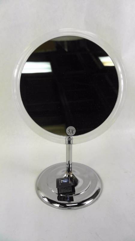lot 2451 image: Zadro Telescoping Pedestal Vanity Mirror