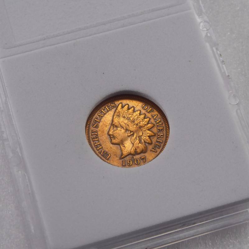 lot 9 image: 1907 Indian Head Penny