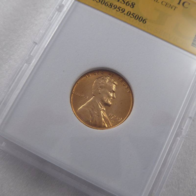 lot 32 image: 1959 D Lincoln Cent MS68