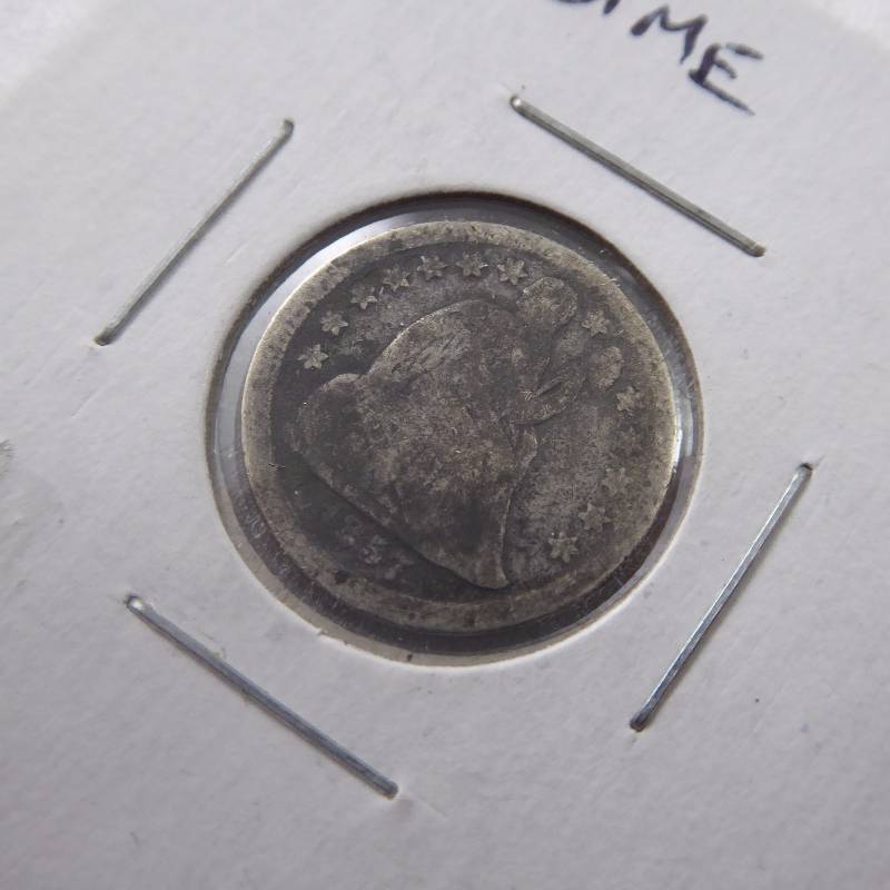 lot 39 image: 1857 Liberty Seated Dime