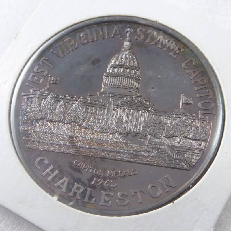 lot 46 image: 1963 Capitol Medals West Virginia State Capitol .999 Silver Coin