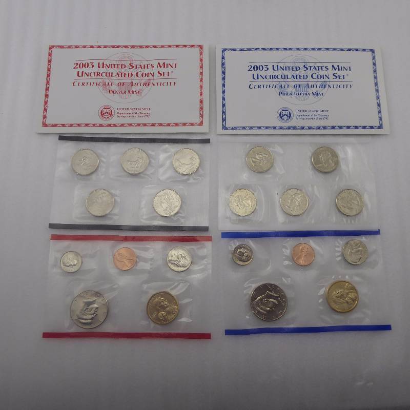 lot 117 image: 2003 United States Mint Uncirculated Coin Set