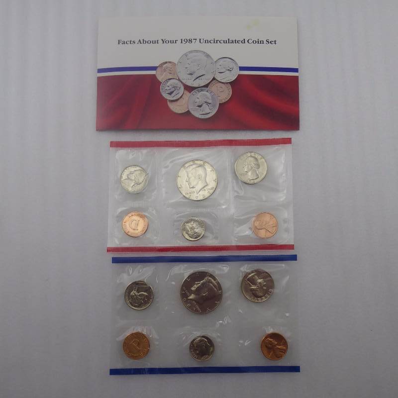 lot 130 image: 1987 United States Mint Uncirculated Coin Set