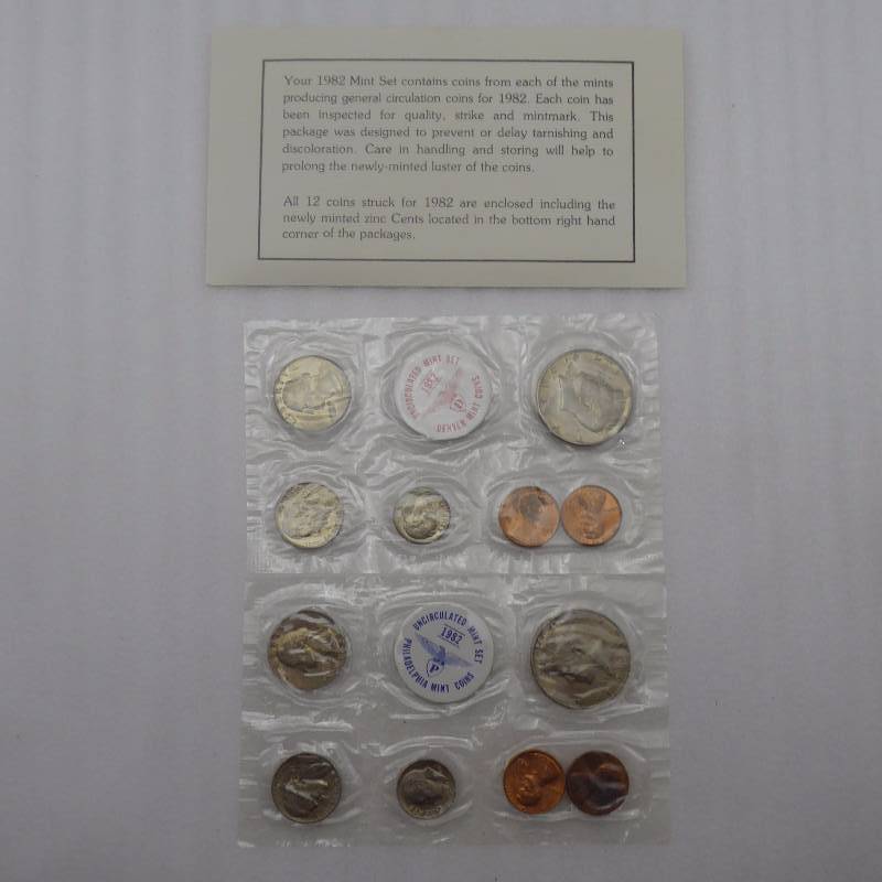lot 141 image: 1982 United States Mint Uncirculated Coin Set