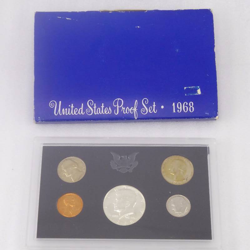 lot 163 image: 1968 United States Mint Proof Coin Set