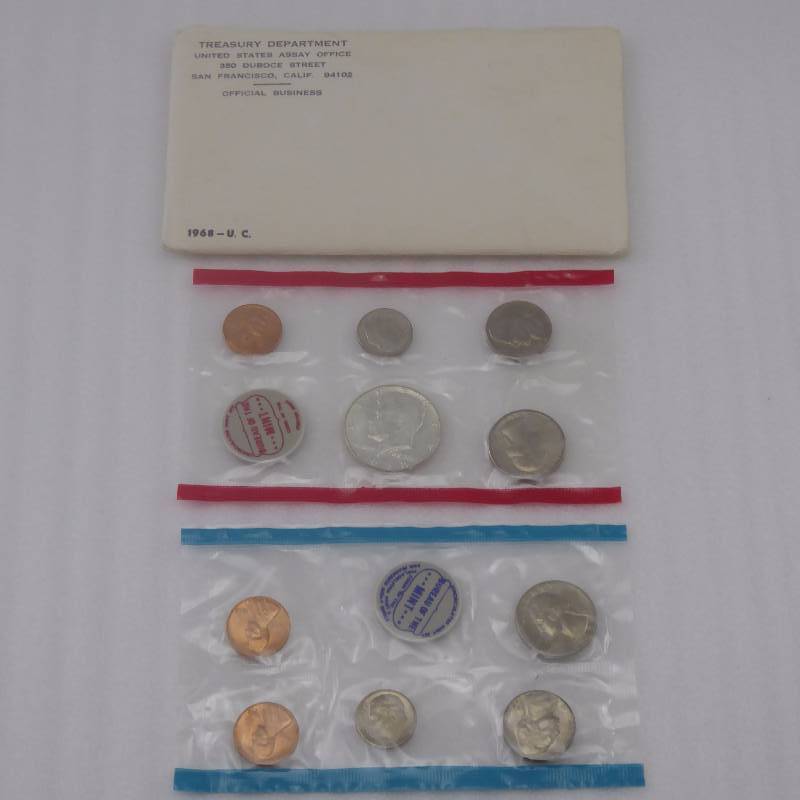 lot 164 image: 1968 United States Mint Uncirculated Coin Set