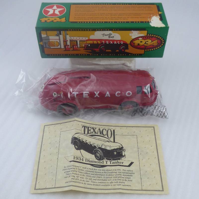 lot 176 image: 1934 Texaco Diamond T Tanker Replica Coin Bank