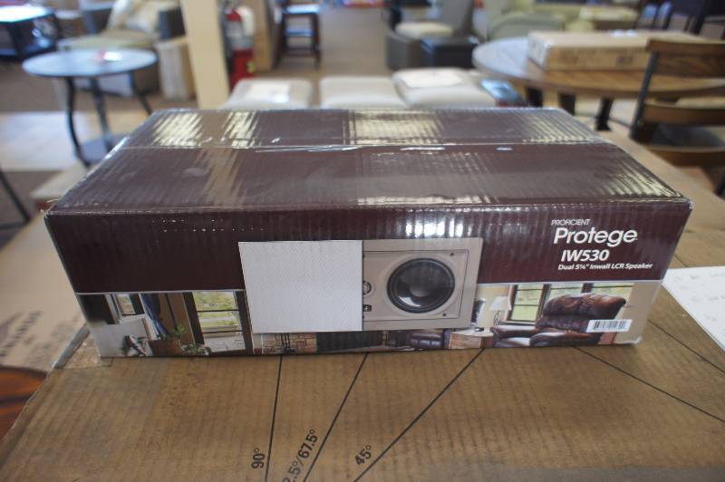 lot 19 image: BRAND NEW - PROFICIENT AUDIO SYSTEMS PAS22530  IW530 Dual 5.25 Graphite LCR In-Wall Speaker - NEW IN BOX