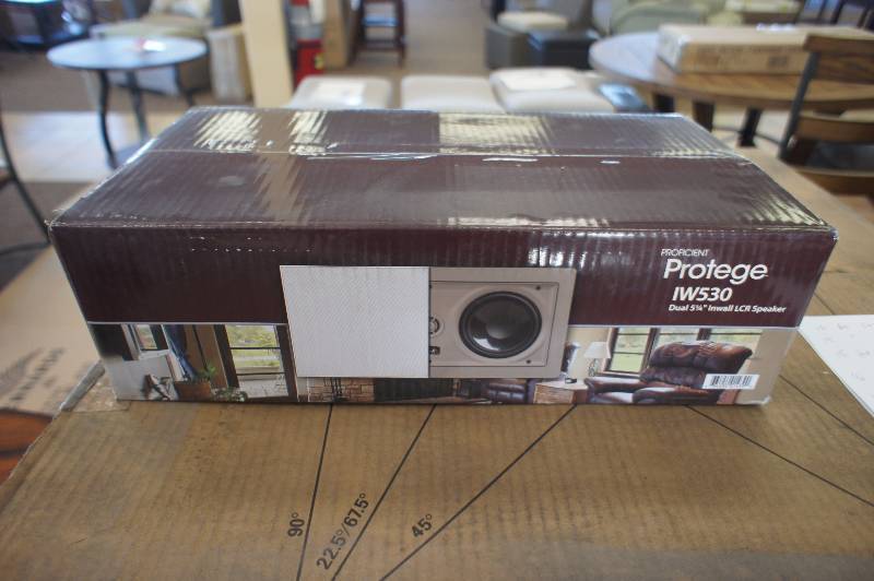 lot 20 image: BRAND NEW - PROFICIENT AUDIO SYSTEMS PAS22530  IW530 Dual 5.25 Graphite LCR In-Wall Speaker -  NEW IN BOX