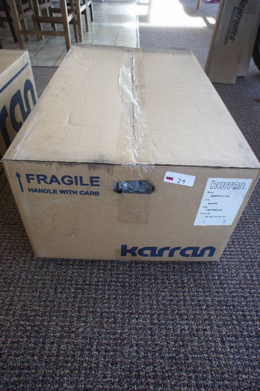 lot 29 image: BRAND NEW IN BOX - KARRAN - Quartz Q-350 Undermount Double Equal Bowl - BROWN COLOR NEW IN BOX  $499.99