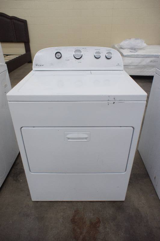 lot 35 image: PREVIOUSLY OWNED -    Scratch and Dent - WHIRLPOOL - Model # (WED49STBWO) - 7-cu ft Electric Dryer (White) 29 - Tested Works - MSRP $ 599.99