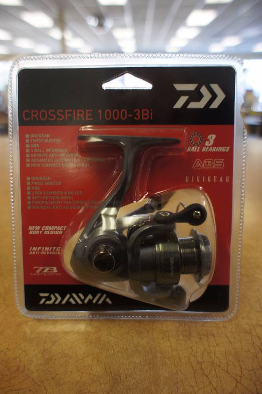 lot 47 image: New, Daiwa Crossfire Front Drag Spinning Fishing Reel 1000-3Bi