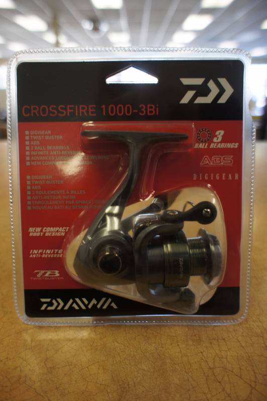 lot 48 image: New, Daiwa Crossfire Front Drag Spinning Fishing Reel 1000-3Bi