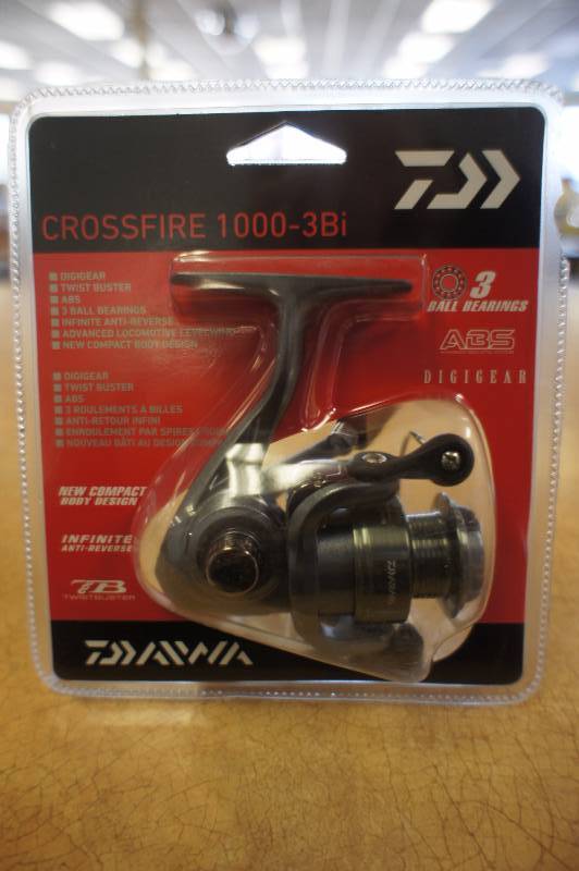 lot 50 image: New, Daiwa Crossfire Front Drag Spinning Fishing Reel 1000-3Bi