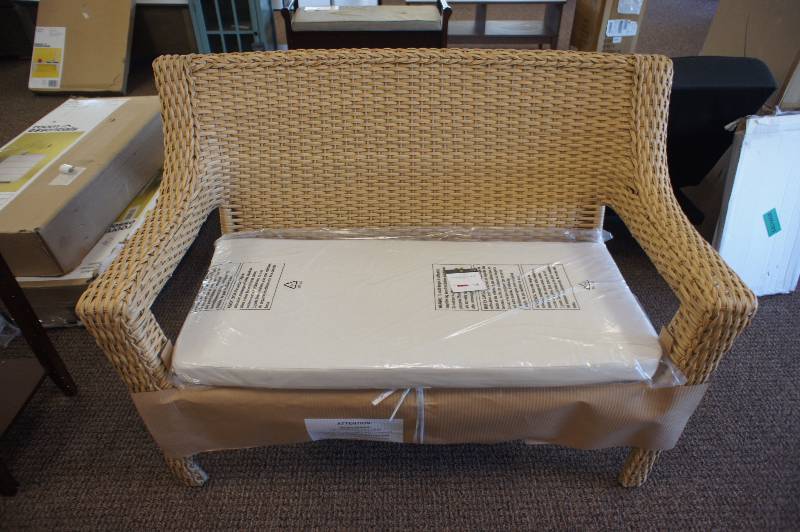 lot 59 image: Southcrest Wicker Loveseat - Tan - Threshold